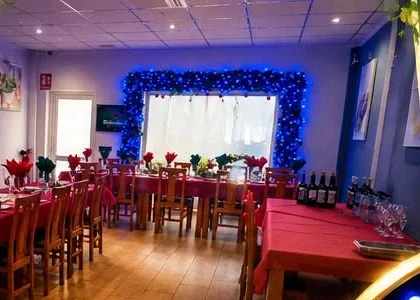 Main hall set for a private party